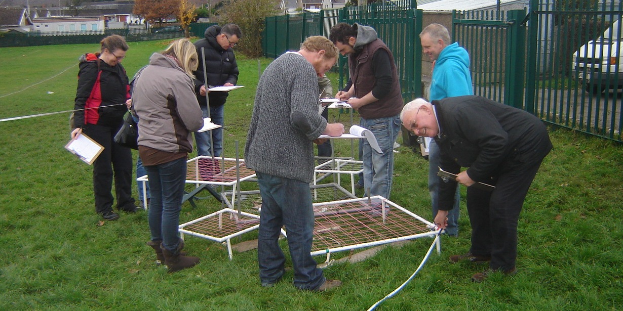 Members of the Ammanford BSAC carrying out a recording & surveying exercises during a NAS Introduction to Foreshore & Underwater Archaeology course